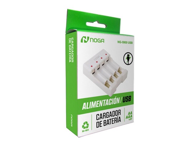 &uu CARGADOR DE PILAS AA Y AAA NOGA NG-5900